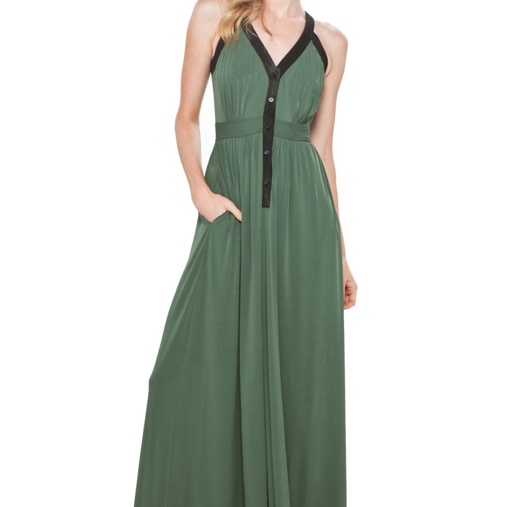 Vena Cava Spice Girl Leather Trim Maxi Dress!